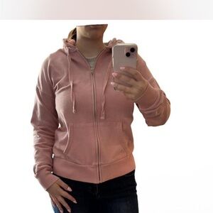 Time and Tru dusty rose zip-up hoodie